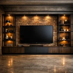 تی‌وی‌وال (TV Wall) سبک صنعتی کد 30334