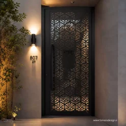 درب حیاط CNC فلزی - کد 30427