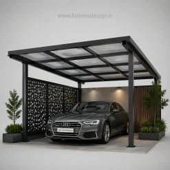 سایبان پارکینگ فلزی مدرن - کد 30255