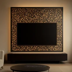 پنل TV Wall فلزی دکوراتیو | دیوار تلویزیون مدرن - کد 30248