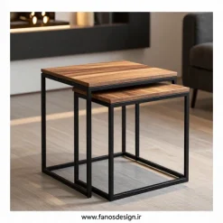 میز کنار مبلی فلز و چوب ترموود کد 30304