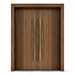 درب چوبی دولنگه مدرن برای لابی هتل کد 30407