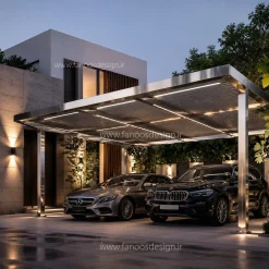 سایبان پارکینگ استیل مدرن کد 30480