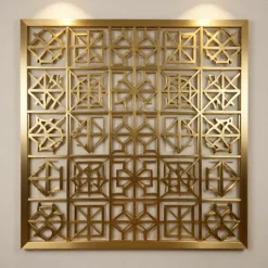 پنل مشبک استیل CNC دیواری کد 30469