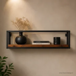 شلف دیواری تک طبقه ترموود و فلز کد 30394