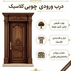 wooden door1 | فانوس دیزاین تولید کننده انواع درب اتاق ، ضد سرقت، درب ورودی و ضد آل