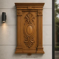 پنل نمای چوبی دکوراتیو ساختمان کلاسیک کد 30353