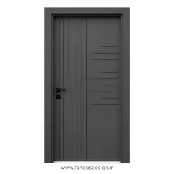درب پلی‌وود ضدآب طرح هندسی – طوسی دودی (PW-02)