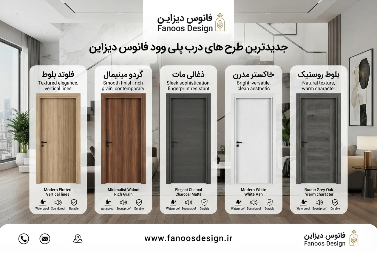 15 مدل پرفروش درب پلی وود فانوس دیزاین 3 15 درب پرفروش درب پلی وود