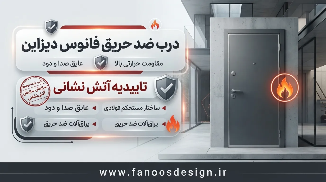 درب ضد حریق فانوس دیزاین با تاییدیه آتش‌نشانی 