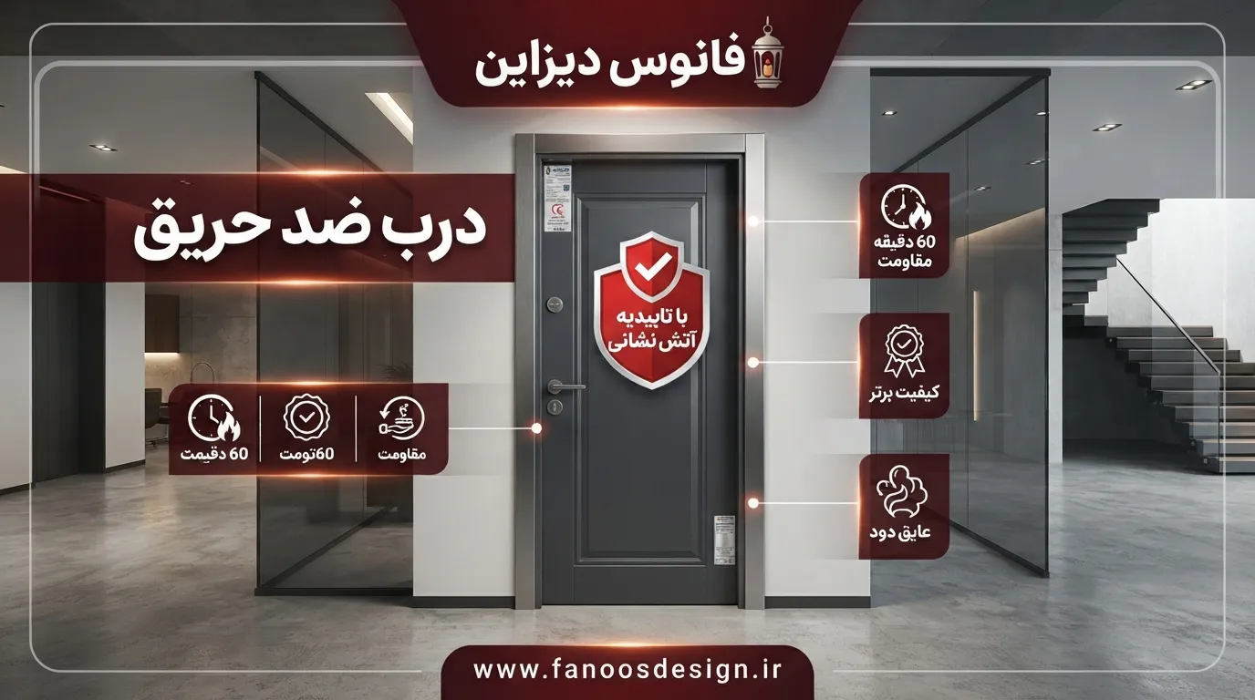 درب ضد حریق فانوس دیزاین با تاییدیه آتش‌نشانی 