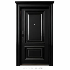 درب ضد سرقت کلاسیک با روکش چوب دو قاب سایز 200*220 کد 30514