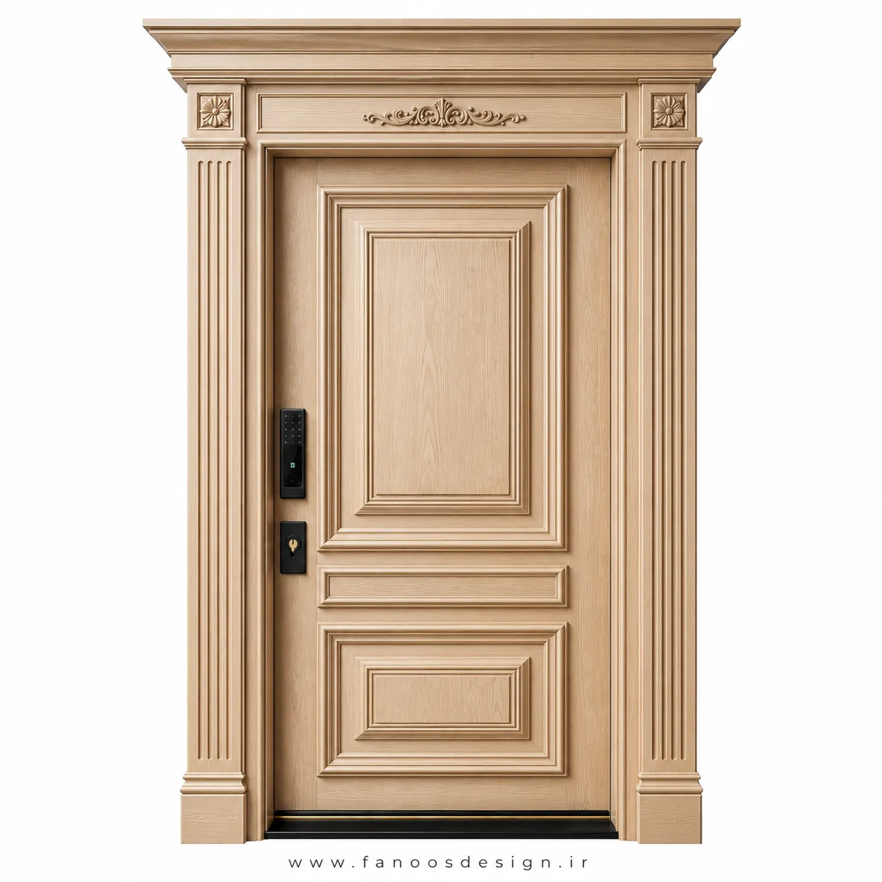 درب ضد سرقت نئوکلاسیک با طراحی لوکس سایز 200*220 کد 30516