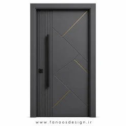 درب اتاق خواب طوسی مدرن استیل خور کد 30489
