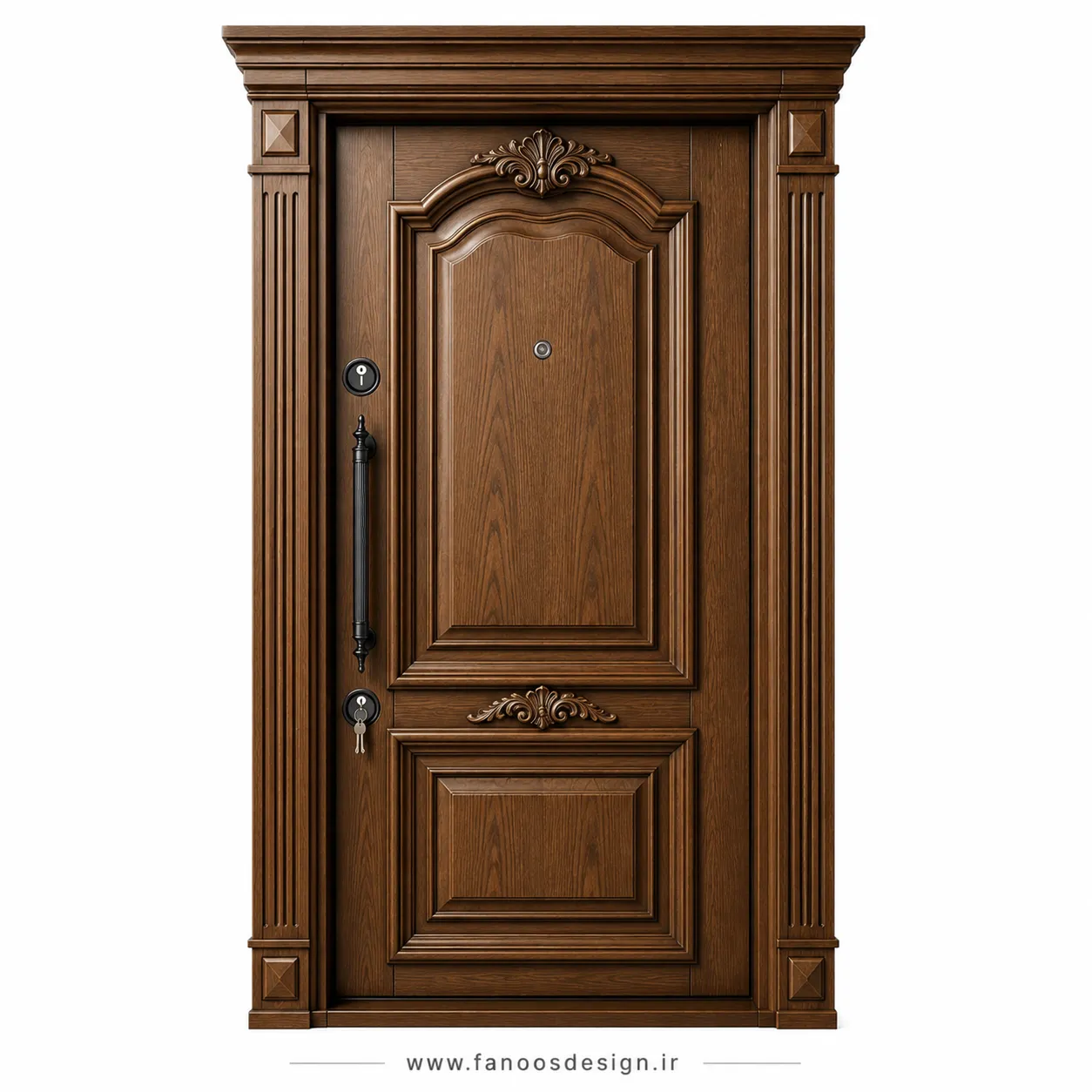 درب ضد سرقت کلاسیک روکش راش سایز 120*220 کد 30503 1 درب ضد سرقت کلاسیک روکش راش