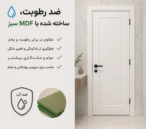 درب ضد آب سرویس بهداشتی با عایق صوتی