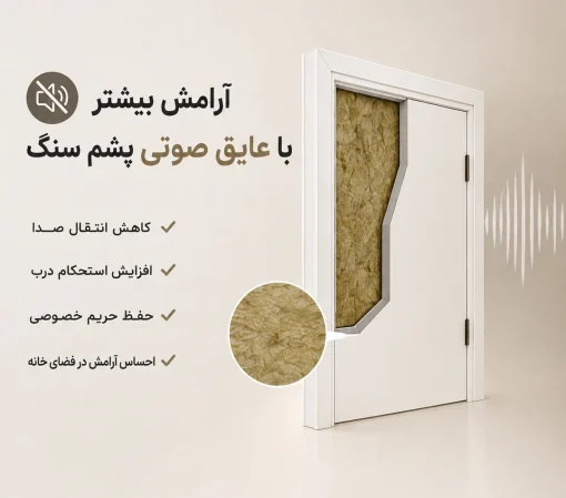 درب سرویس بهداشتی ضد رطوبت با عایق صدا